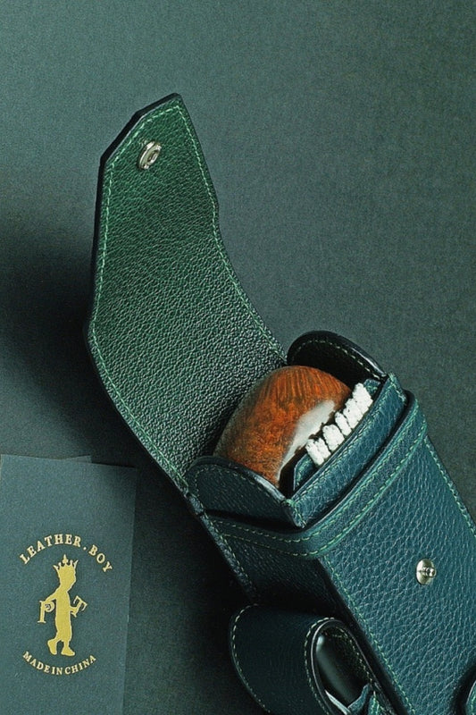 Cowhide Dual Pipe Pouch