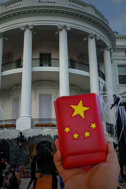 Cowhide Patchwork Stitched Cigar Case