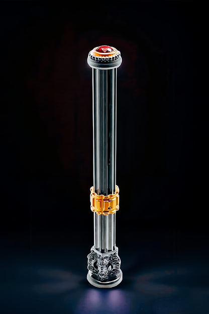 Roman Column Series Ruby-inlaid Sterling Silver Pipe Tamper