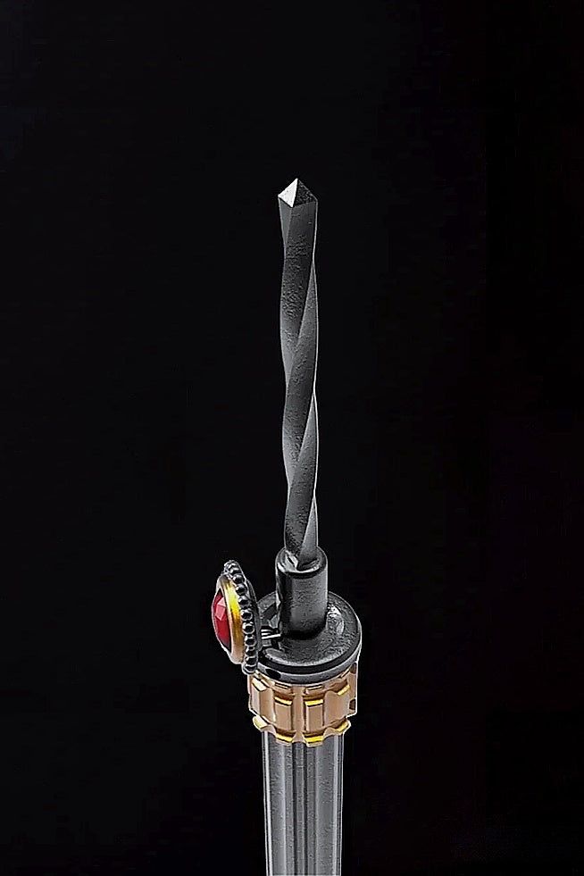 Roman Column Series Ruby-inlaid Sterling Silver Pipe Tamper