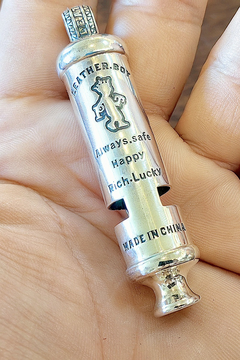 Sterling silver survival whistle
