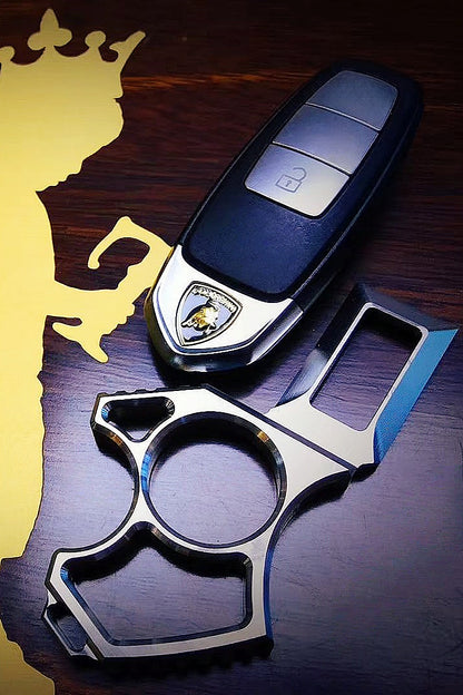 Automobile seat belt buckle