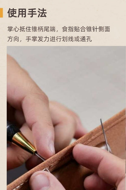 Design Concept of Ebony Handle with Copper Hoop Awl