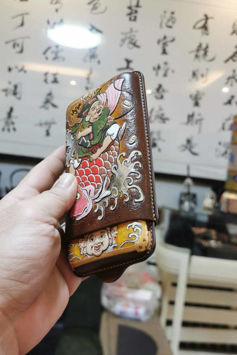 Japanese-style "Ebisu-themed Cigar Box"