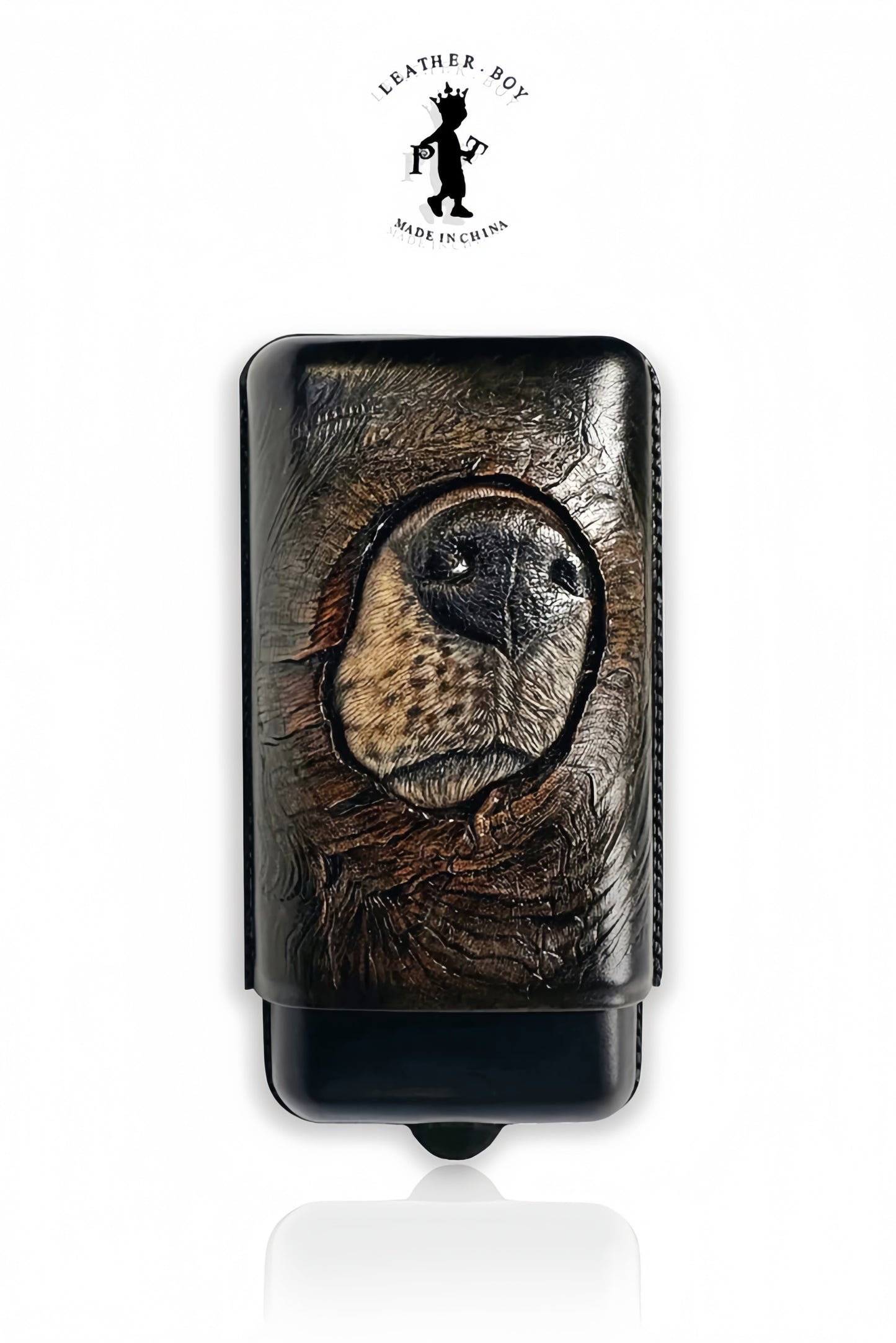 Hand-carved Cigar Case Made of Vegetable-tanned Cowhide