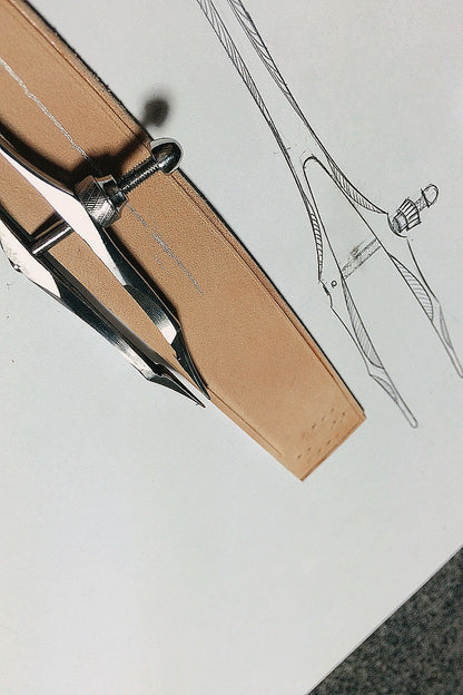 leather stainless steel compass