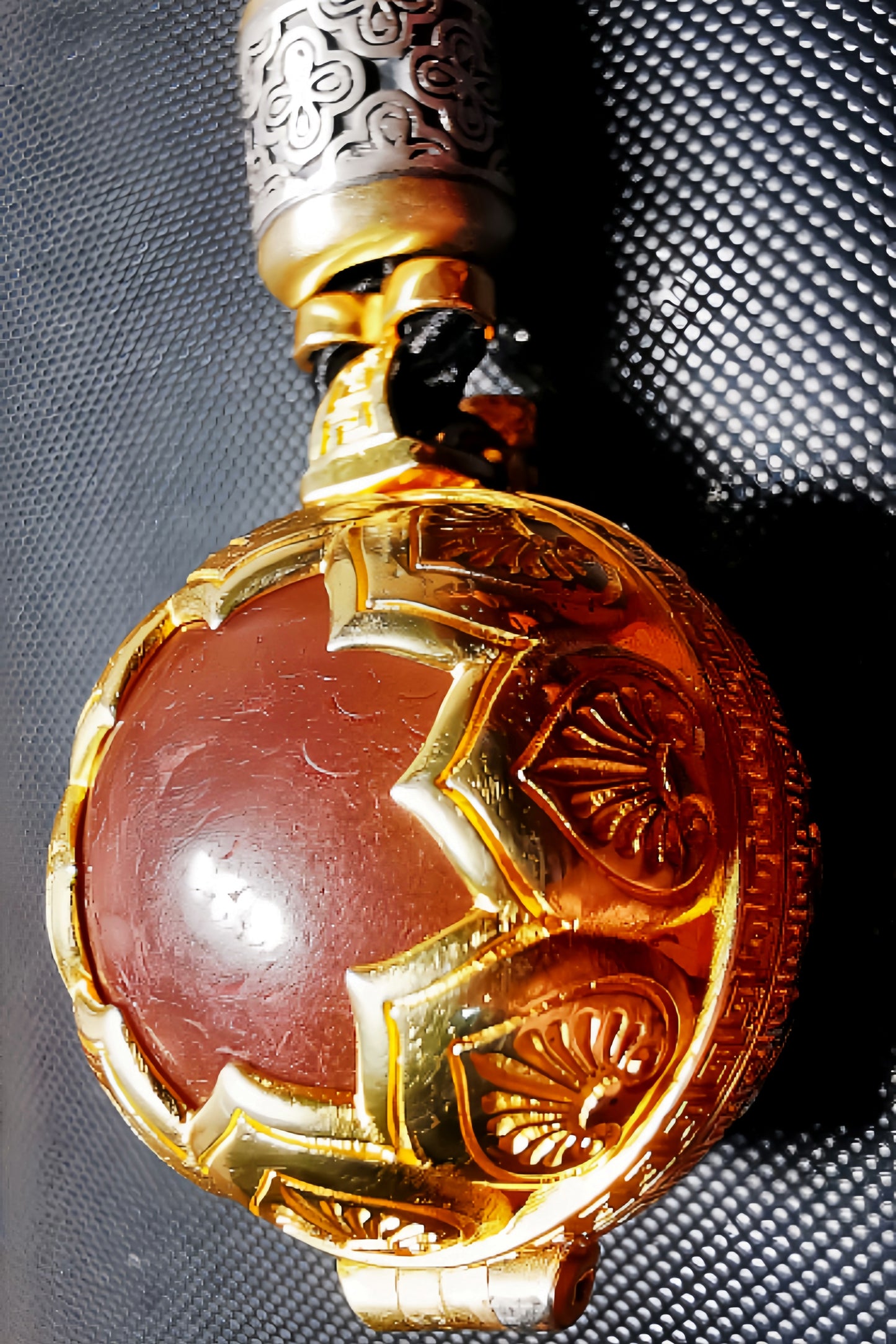 Pure silver inlaid agate necklace