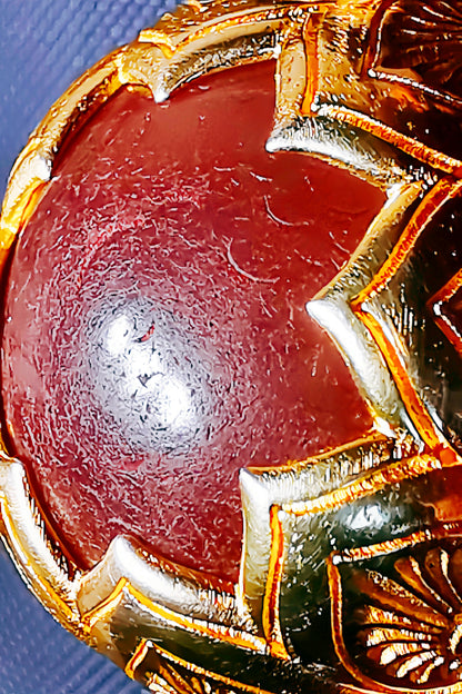 Pure silver inlaid agate necklace