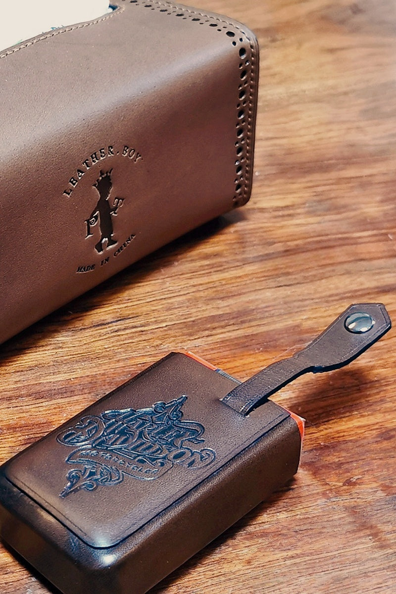 Cowhide Tissue Case+Cigarette Case