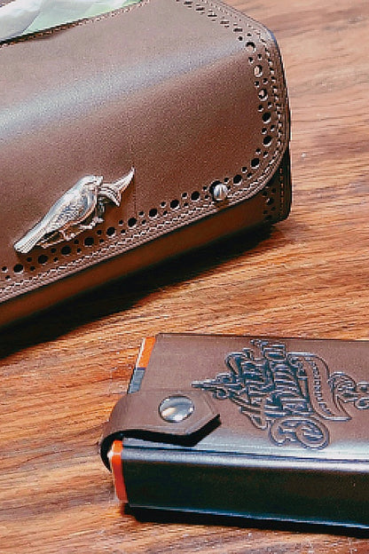 Cowhide Tissue Case+Cigarette Case