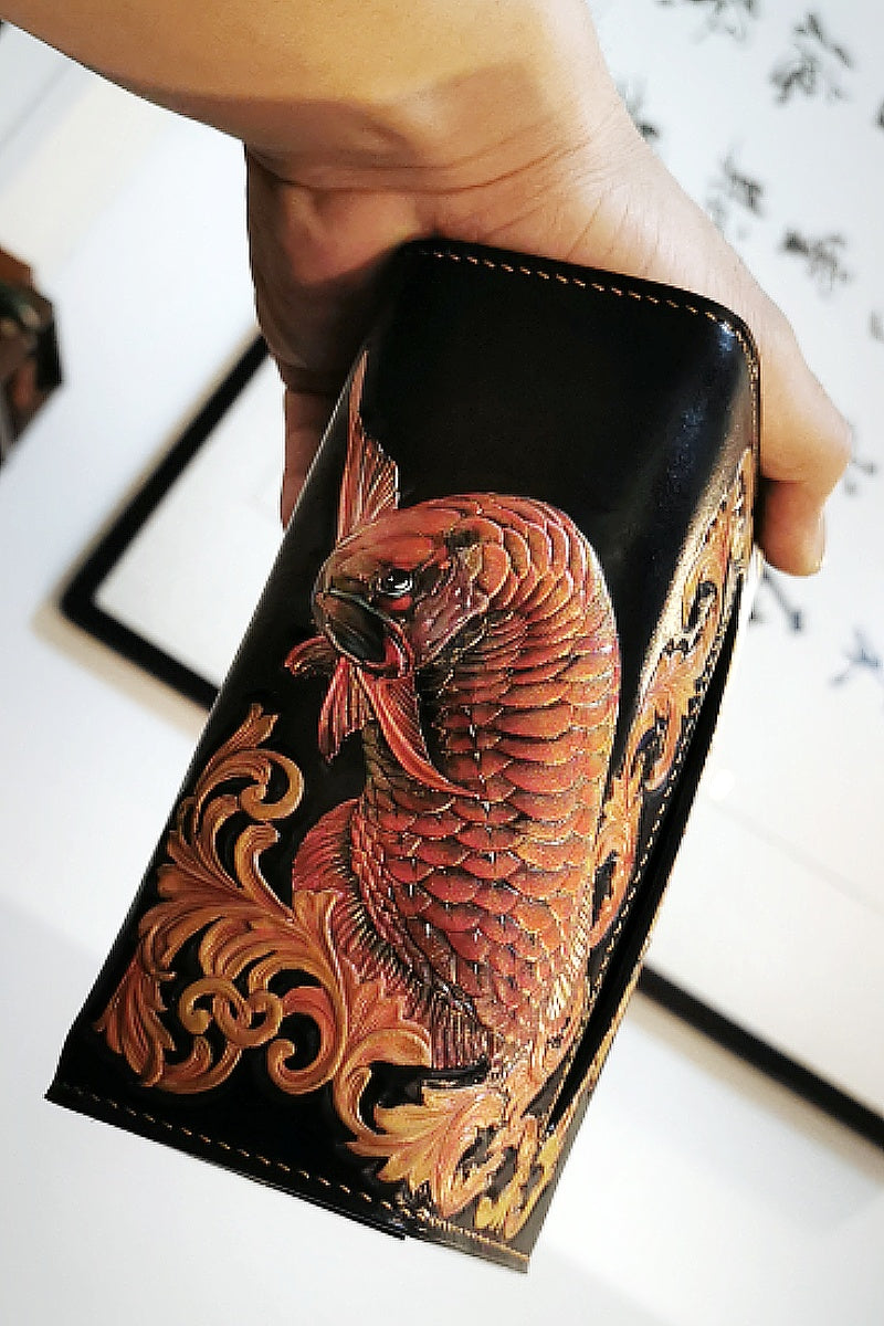 Vegetable-Tanned Cowhide Carved Tissue Case