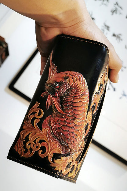 Vegetable-Tanned Cowhide Carved Tissue Case