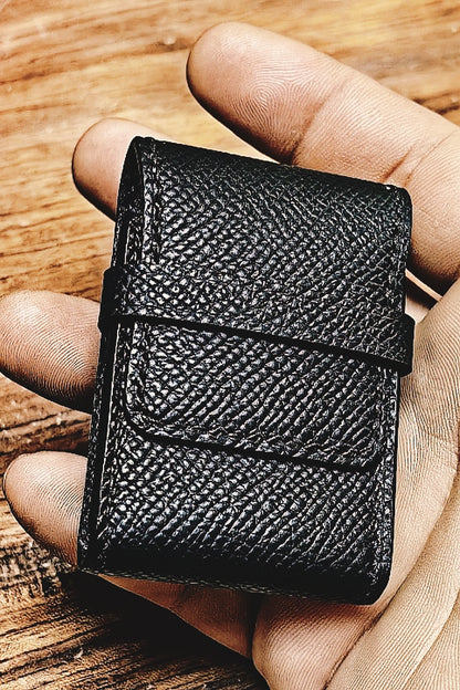 Lighter case made of cowhide with litchi grain pattern