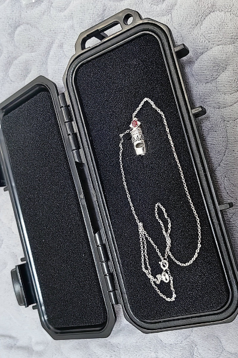 Sterling silver survival whistle