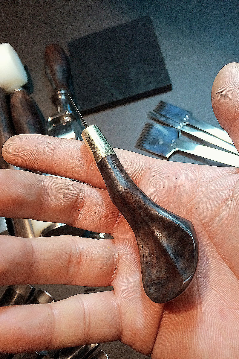 Design Concept of Ebony Handle with Copper Hoop Awl