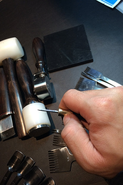 Design Concept of Ebony Handle with Copper Hoop Awl