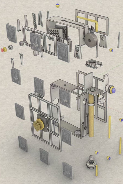 Pure silver lighter with gold inlay