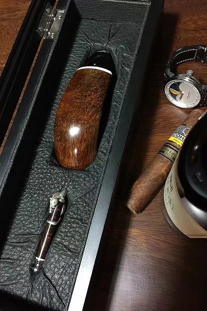 Pure Silver Jaguar & Briar Pipe Tamper