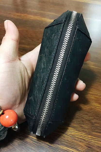 Vegetable-tanned Leather Carved Capsule Pipe Pouch