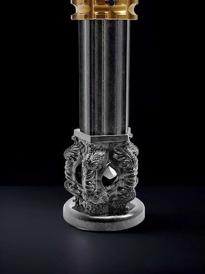 Roman Column Series Ruby-inlaid Sterling Silver Pipe Tamper