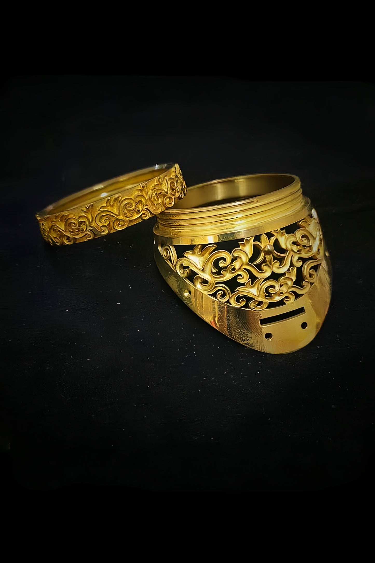 hand-carved hollow-out motorcycle goggles