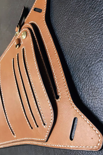 Multifunctional cowhide portable armpit bag